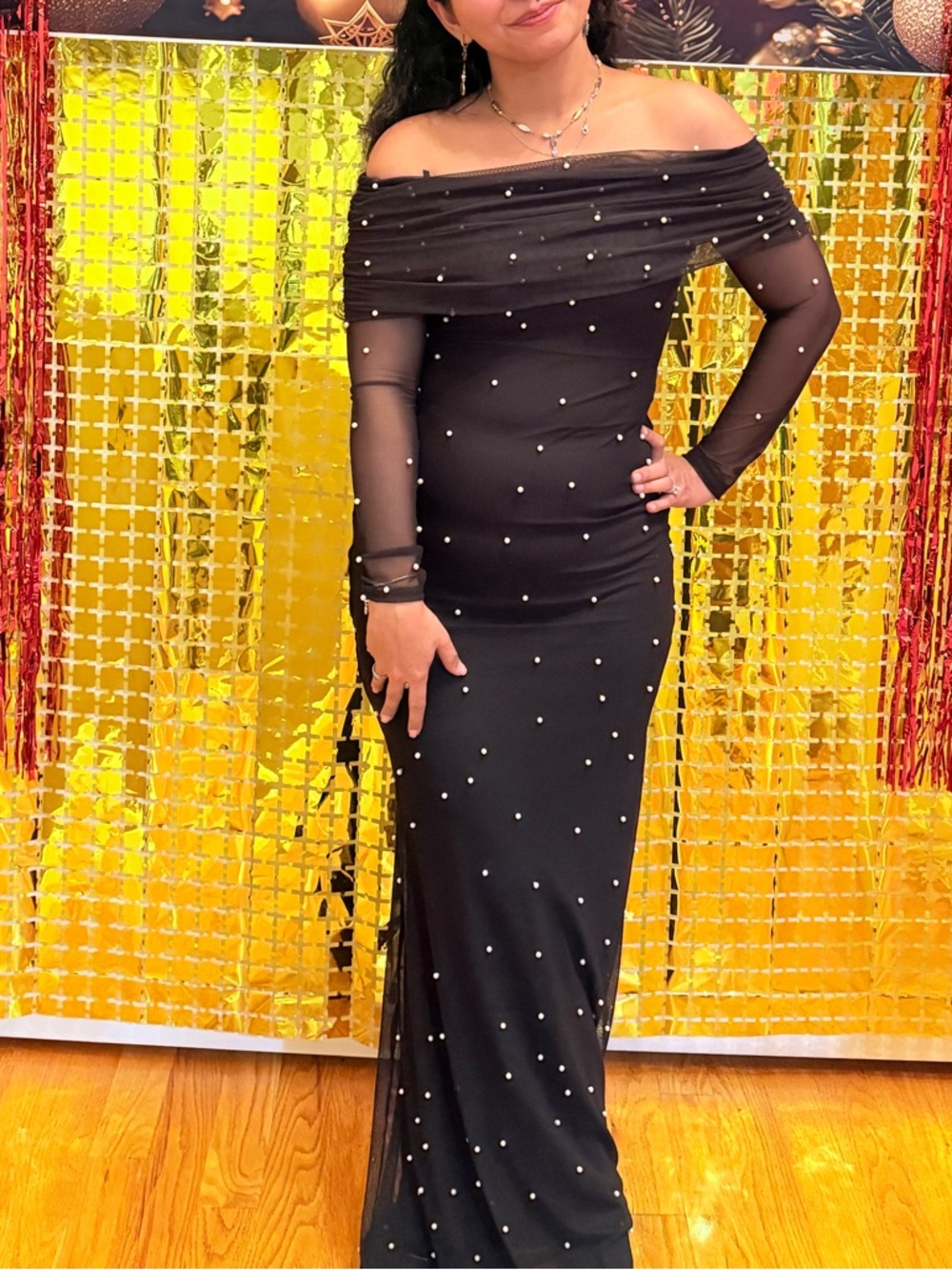B darlin dress with pearls